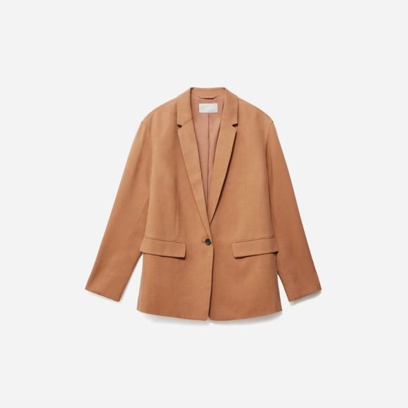 Everlane The Easy Blazer in Tan 6 New Womens Classic One Button Jacket - Picture 10 of 14